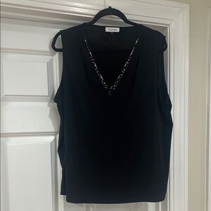 Calvin Klein Women's Black Sleeveless Top